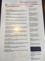 The Bulldog Diner menu