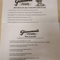 Giovanni's Mexican-italian menu