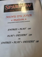 Le Sparrow menu