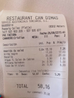 Can Dimas menu