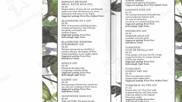 Rafterys Bar Restaurant menu