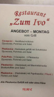 Zum Ivo menu