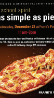 Franks Pizza food