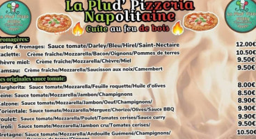 La Plud’ Pizza menu