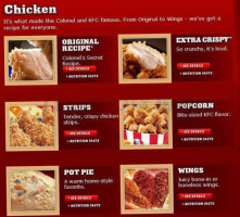 KFC/Long John Silver's menu