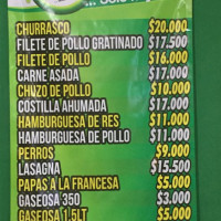 Tasca Norte menu