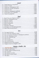 Chateau de Chine menu