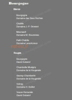 Les 110 de Taillevent menu