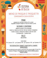 Osteria Di Dozza Dozza's Tavern menu