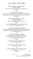 Le Blue Bay menu