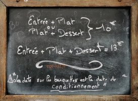 L' Eolienne menu