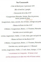 Hotel de l'Ecu menu