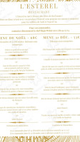 L'esterel menu