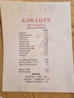 Kaw-lija's menu