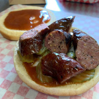 Burgins Bbq food