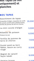 Les Chimeres menu