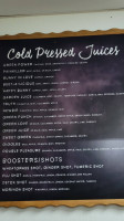 The Juice menu