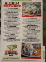 Mi-tequila Mexican menu