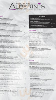 Michael Alberini's menu