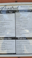 Mainstreet Family menu