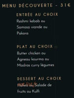 Le Madras menu