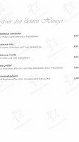 Waldfrieden menu