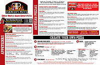 Farrelli's Pizza, Sumner menu