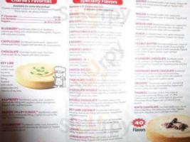 Charlie's Cheesecake Works menu