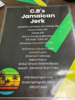 Cb's Jamaican Jerk menu