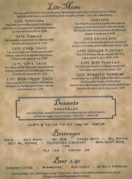 Pancho Villas Mexican menu