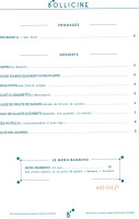 Bollicine menu