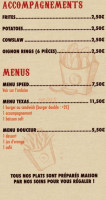 Le Texan Wild Food menu