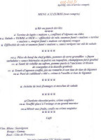 Le Donjon menu