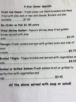 Four Star Diner menu