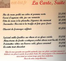 Auberge du Tourlourou menu