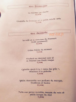 La Table Des Chevaliers menu