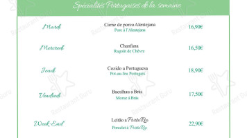 Portorio menu