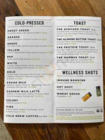 Clean Juice menu