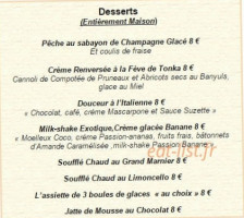 Le Berger Du Temps menu