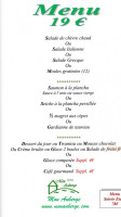 Mon Auberge menu