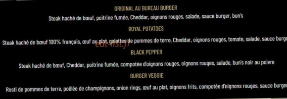 Au Bureau menu