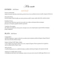 Le Tablier de Jaurès menu