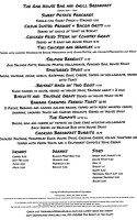 The Oar House And Grill menu