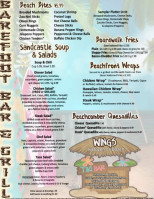 Barefoot Grill menu