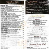 Sushi Siam Taos menu