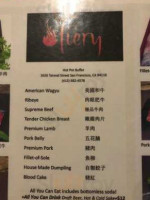 Fiery Hot Pot Buffet menu