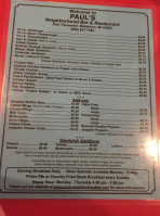 Paul Cheryls Neighborhood menu