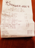 Trader Joe's 25th St menu