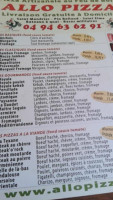 Allo Pizza Saint-Mandrier-Sur-Mer menu