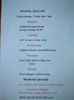 Tower Ridge Inn &grill menu